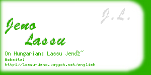 jeno lassu business card